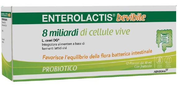 ENTEROLACTIS BEVIBILE 12 FLACONCINI X 10 ML - Farmastop