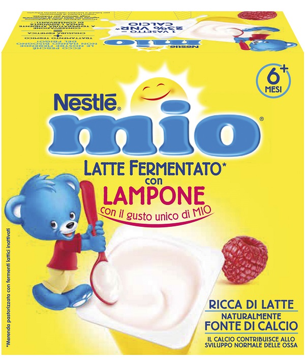 MIO MERENDA LATTE FERMENTATO LAMPONE 4 PEZZI DA 100 G - Farmastop