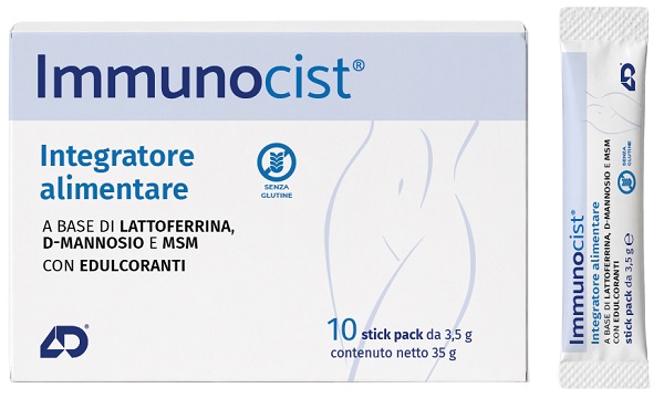 IMMUNOCIST 10 STICK PACK DA 3,5 G CON EDULCORANTI SENZA GLUTINE - Farmastop