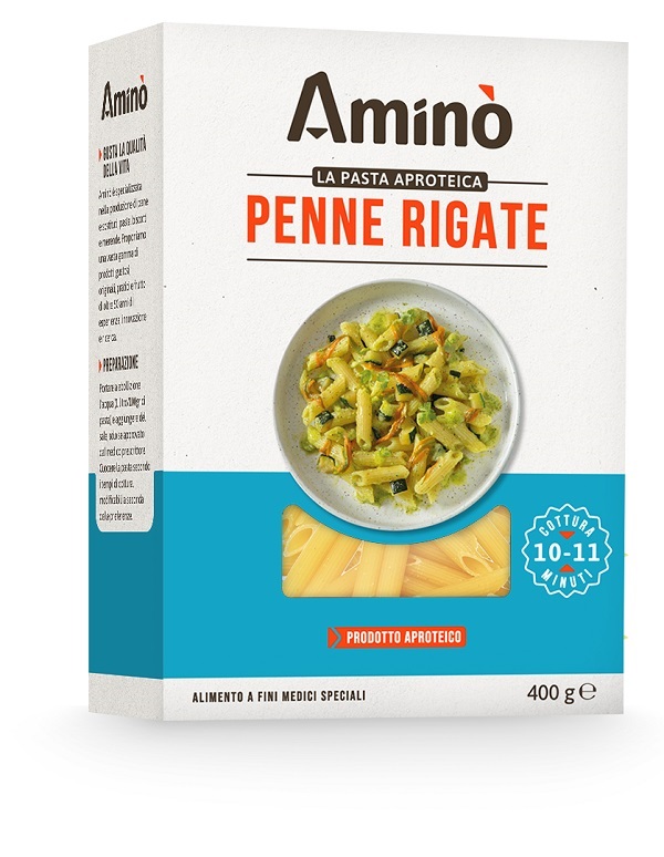 AMINO' LA PASTA APROTEICA PENNE RIGATE 400 G - Farmastop