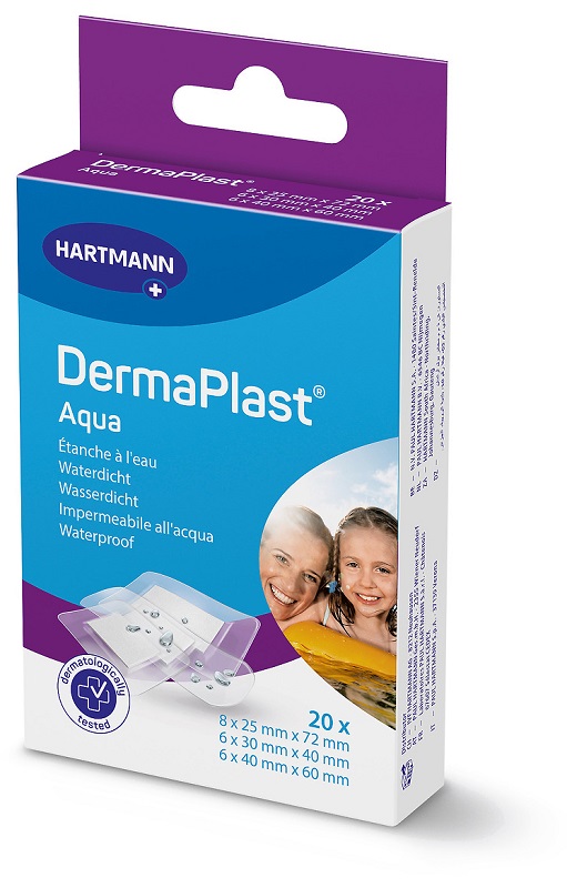 DERMAPLAST AQUA CEROTTO 3 FORMATI 20 PEZZI - Farmastop