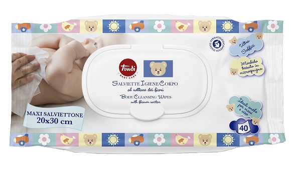 TRUDI BABY CARE SALVIETTINE IGIENE CORPO 40 PEZZI - Farmastop