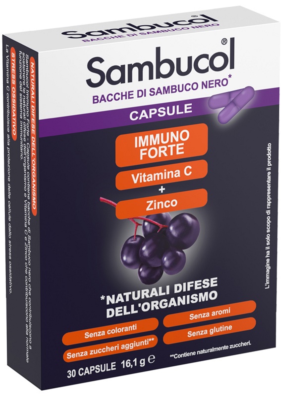 SAMBUCOL IMMUNOFORTE 30 CAPSULE - Farmastop