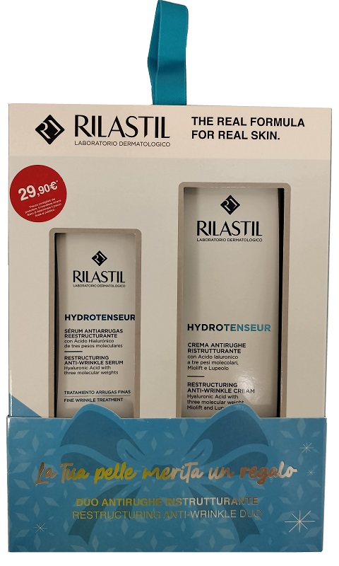 RILASTIL COFANETTO NATALE IDRATAZIONE DELICATA 1 RILASTIL AQUA SENSITIVE CREMA LEGGERA 40 ML + 1 RILASTIL AQUA SENSITIVE GEL CONTORNO OCCHI 15 ML - Farmastop