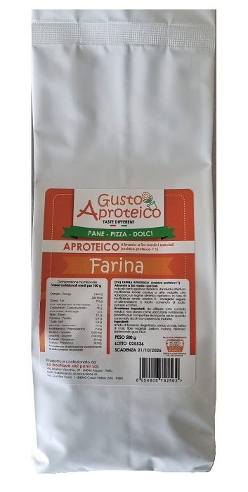 GUSTO APROTEICO FARINA PANE/PIZZA/DOLCI 500 G - Farmastop
