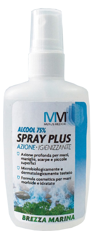 MUNUS MEDICAL IGIENIZZANTE SPRAY MANI E SUPERFICI BREZZA MARINA 110 ML - Farmastop