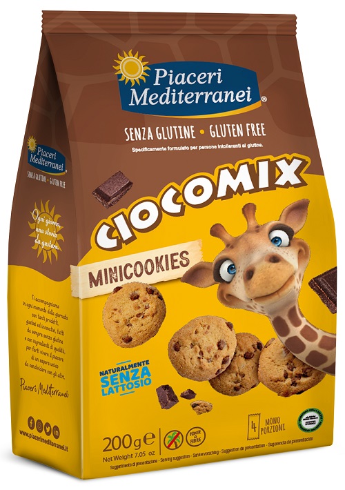 PIACERI MEDITERRANEI CIOCOMIX MINI COOKIES 4 MONOPORZIONI DA 50 G - Farmastop