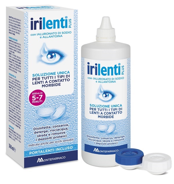 SOLUZIONE UNICA PER LENTI A CONTATTO IRILENTI 360 ML + PORTALENTI - Farmastop