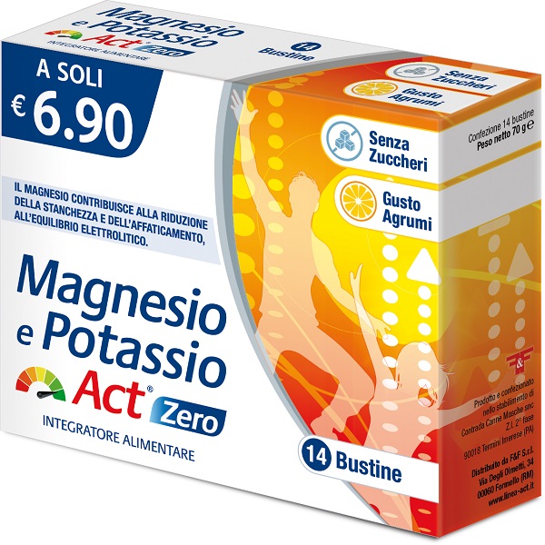 MAGNESIO E POTASSIO ACT ZERO 14 BUSTINE - Farmastop