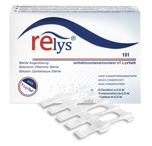 RELYS MONODOSE SOLUZIONE OFTALMICA 20 MINICONTENITORI DA 0,35 ML SENZA CONSERVANTI - Farmastop