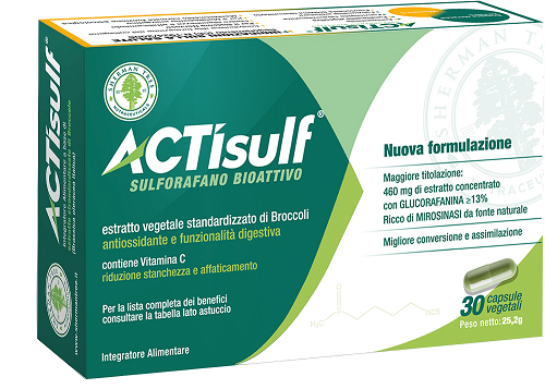 ACTISULF SULFORAFANO 30 CAPSULE VEGETALI - Farmastop