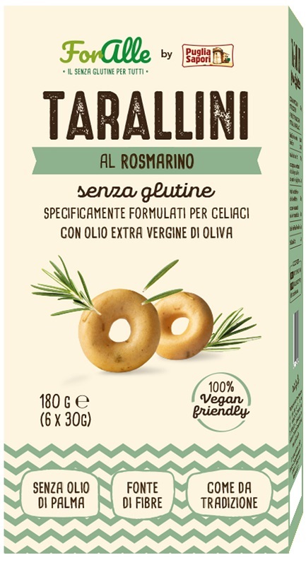 FORALLE TARALLINI ROSMARINO 6 BUSTINE X 30 G - Farmastop