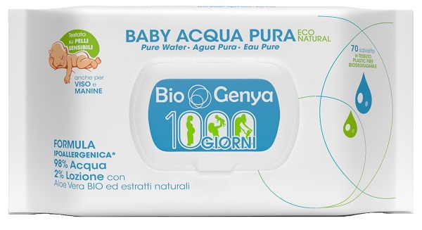 BIOGENYA BABY ECO NATURA ACQUA PURA 70 SALVIETTE - Farmastop