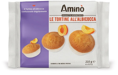 AMINO' LE TORTINE ALBICOCCA 4 PEZZI DA 52,5 G - Farmastop