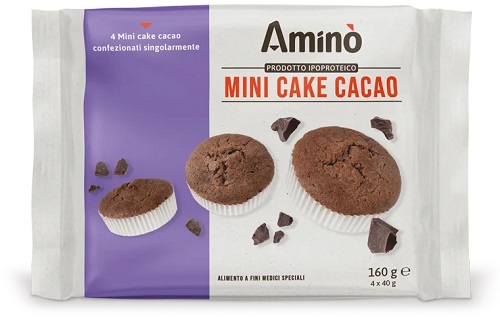 AMINO' MINI CAKE CACAO 4 PEZZI DA 40 G - Farmastop