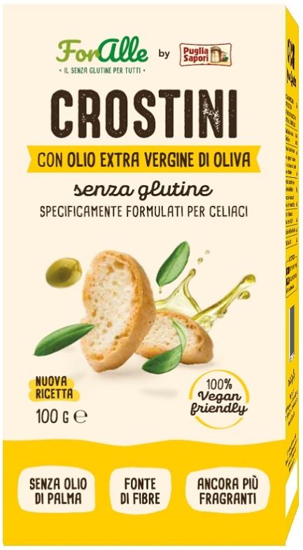 FORALLE CROSTINI CON OLIO EXTRAVERGINE D'OLIVA 100 G - Farmastop