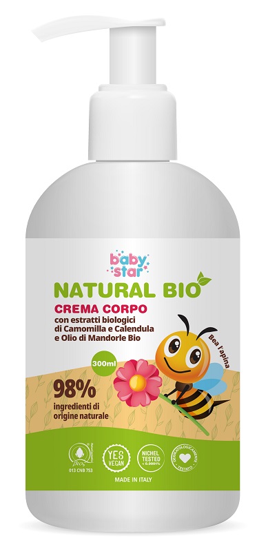 BABYSTAR CREMA CORPO NATURAL BIO 300 ML - Farmastop