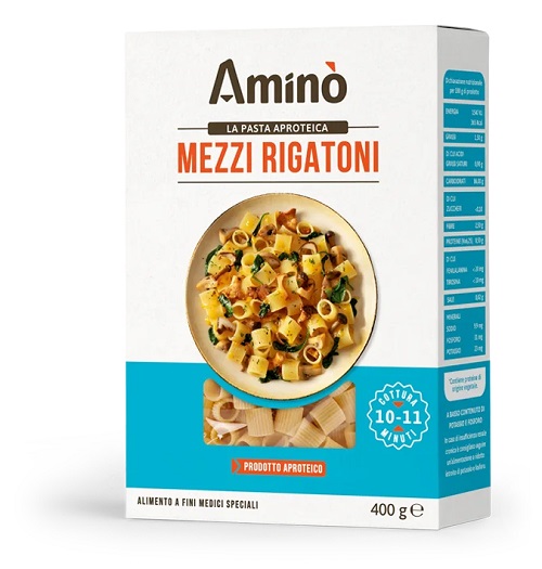 AMINO' MEZZI RIGATONI APROTEICI 400 G - Farmastop