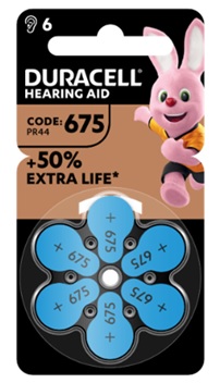 DURACELL EASY TAB 675 BLU BATTERIA PER APPARECCHIO ACUSTICO 6 PEZZI - Farmastop