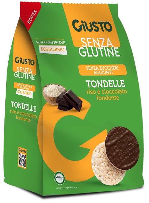 GIUSTO SENZA GLUTINE TONDELLE CIOCCOLATO FONDENTE NEW 60 G - Farmastop