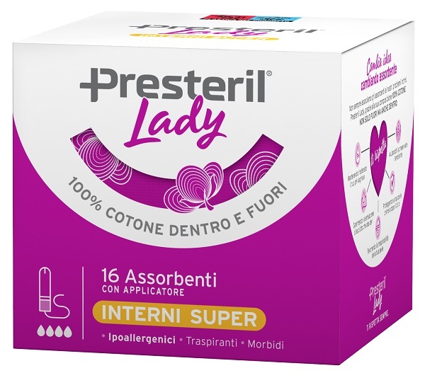 LADY PRESTERIL  ASSORBENTE INTERNO COMPACT SUPER PLUS 16 PEZZI - Farmastop