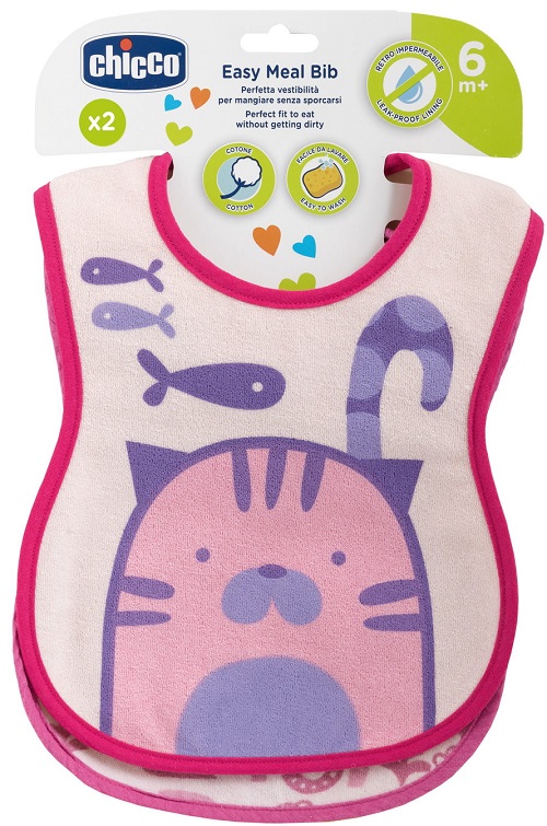 CHICCO BAVAGLINE 6M+ ROSA 2 PEZZI - Farmastop