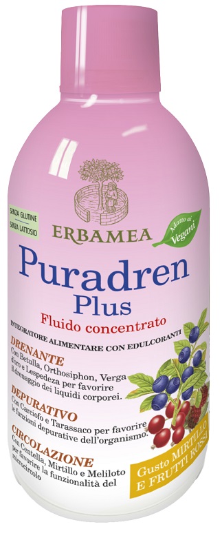 PURADREN PLUS MIRTILLO FRUTTI ROSSI 500 ML - Farmastop