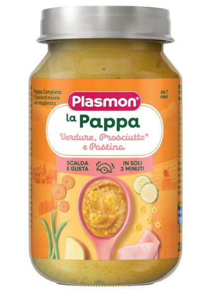 PLASMON LA PAPPA VERDURE PROSCIUTTO E PASTINA 200 G - Farmastop