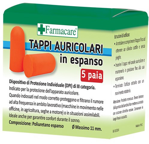 TAPPI AURICOLARI ESPANSO 5 PAIA - Farmastop