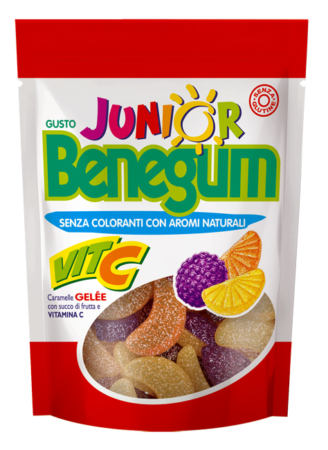 BENEGUM JUNIOR VITA C CARAMELLE GELE' CON SUCCO DI FRUTTA E VITAMINA C 90 G - Farmastop