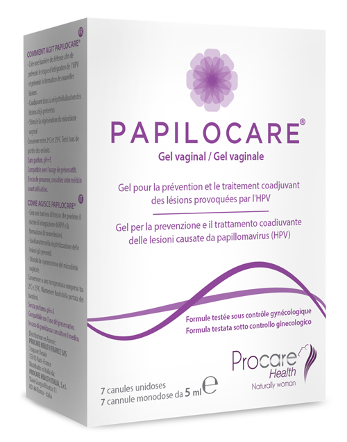 PAPILOCARE GEL VAGINALE 7 CANNULE MONODOSE X 5 ML - Farmastop