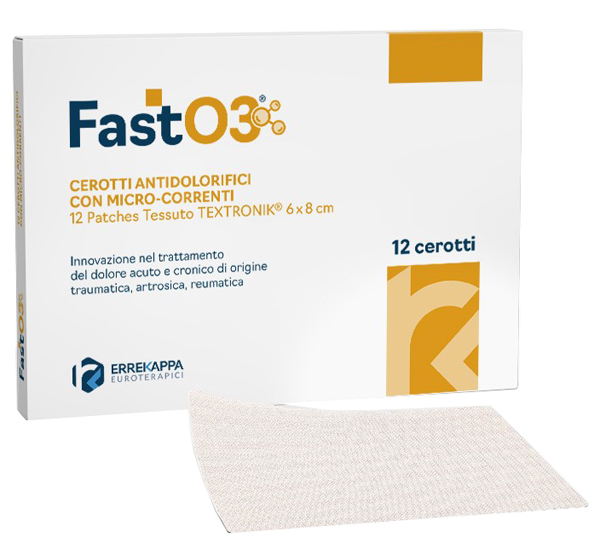 CEROTTI ANTIDOLORIFICI FASTO3 6X8CM 12 PEZZI - Farmastop