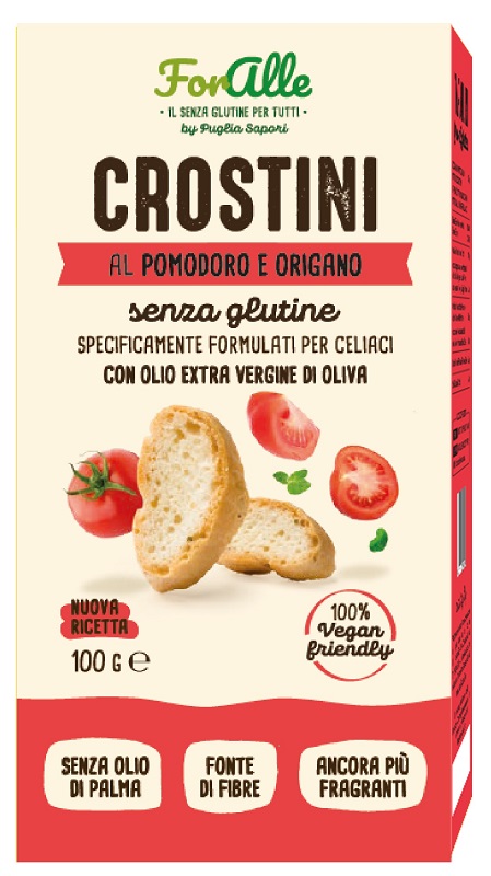 FORALLE CROSTINI POMODORO E ORIGANO 100 G - Farmastop