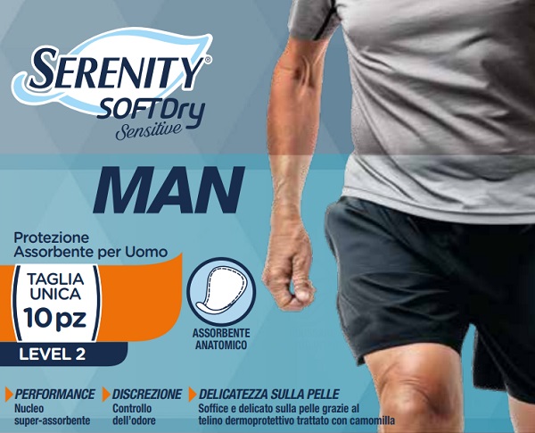 PANNOLINO SERENITY MAN SENSITIVE LEVEL 2 10 PEZZI - Farmastop