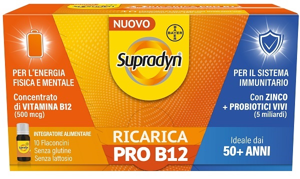 SUPRADYN RICARICA PRO B12 10 FLACONCINI - Farmastop