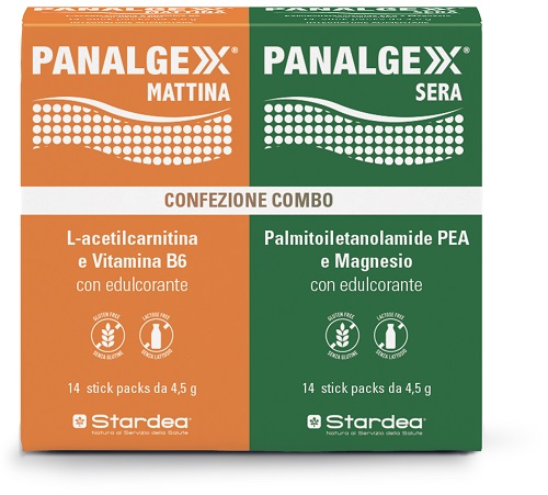 PANALGEXX MATTINA 14 STICKPACK + PANALGEXX SERA 14 STICKPACK CONFEZIONE COMBO - Farmastop