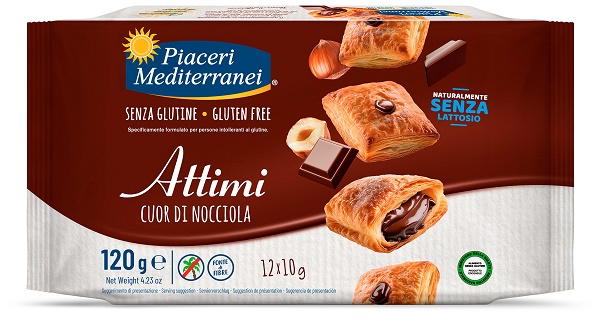 PIACERI MEDITERRANEI ATTIMI CUOR DI NOCCIOLA 120 G - Farmastop