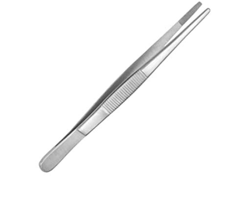 PINZA ANATOMICA RETTA IN ACCIAIO PER CHIRURGIA 18 CM - Farmastop