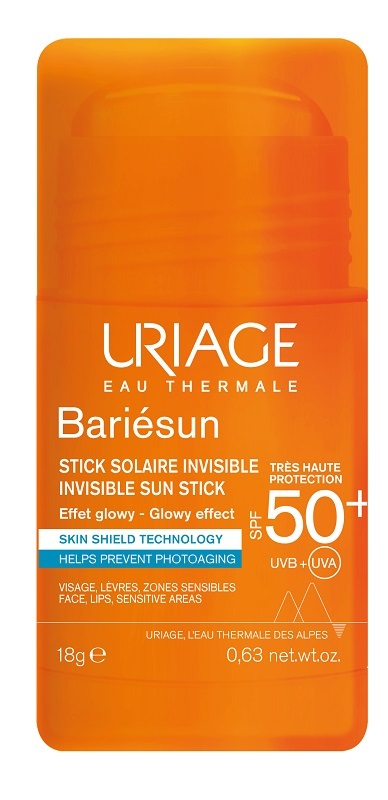 URIAGE EAU THERMALE BARIESUN SPF50+ STICK SOLAIRE INVISIBILE EFFET GLOWY 18 G - Farmastop