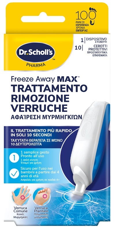 TRATTAMENTO RIMOZIONE VERRUCHE SCHOLL FREEZE AWAY MAX - Farmastop