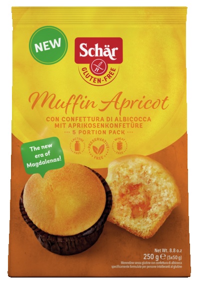 SCHAR MUFFIN APRICOT 5 PEZZI DA 50 G - Farmastop