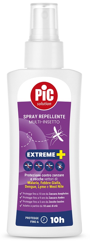 PIC SOLUTION SPRAY REPELLENTE MULTI-INSETTO EXTREME+ 100 ML - Farmastop