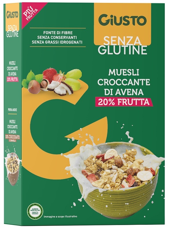 GIUSTO SENZA GLUTINE MUESLI AVENA FRUTTA SECCA 275 G - Farmastop
