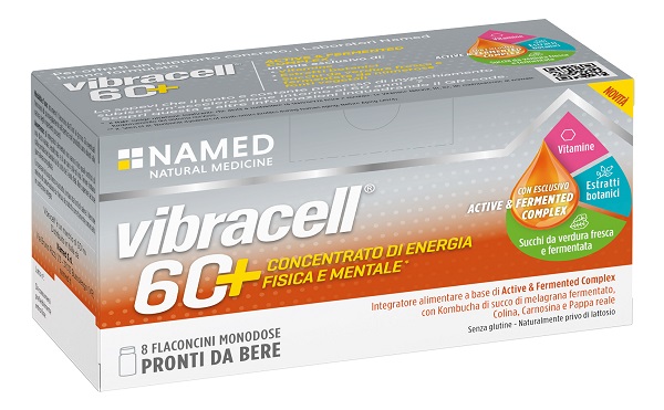 VIBRACELL 60+ 8 FLACONCINI 15 ML SENZA GLUTINE NATURALMENTE PRIVO DI LATTOSIO - Farmastop