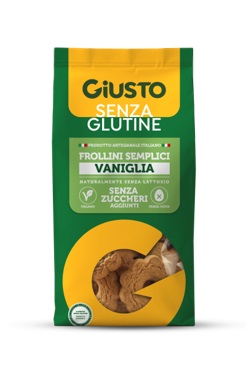 GIUSTO SENZA GLUTINE FROLLINI SEMPLICI ALLA VANIGLIA SENZA ZUCCHERI AGGIUNTI 200 G VEGAN, SENZA UOVA E NATURALMENTE PRIVO DI LATTOSIO, CON EDULCORANTE - Farmastop