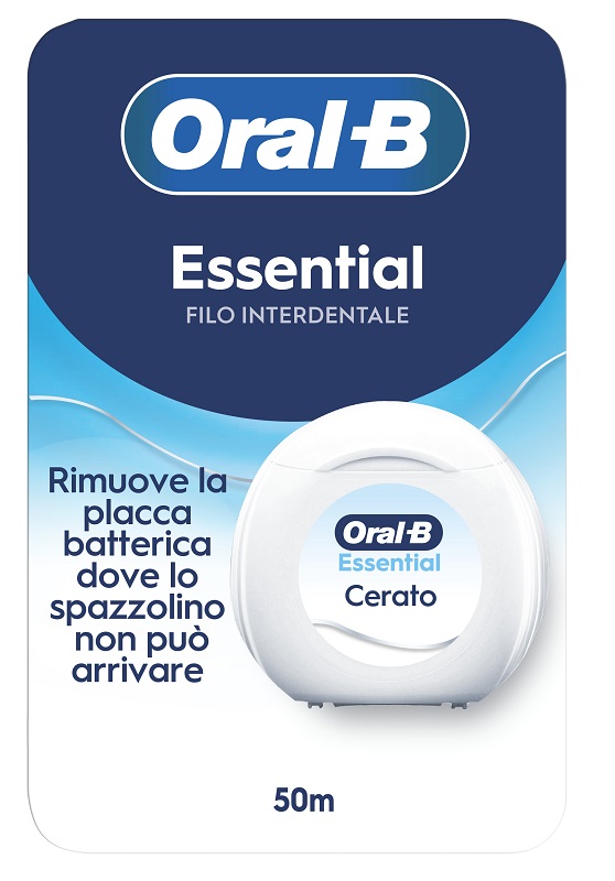 ORALB ESSENTIAL FILO CERATO INTERDENTALE 50 METRI - Farmastop