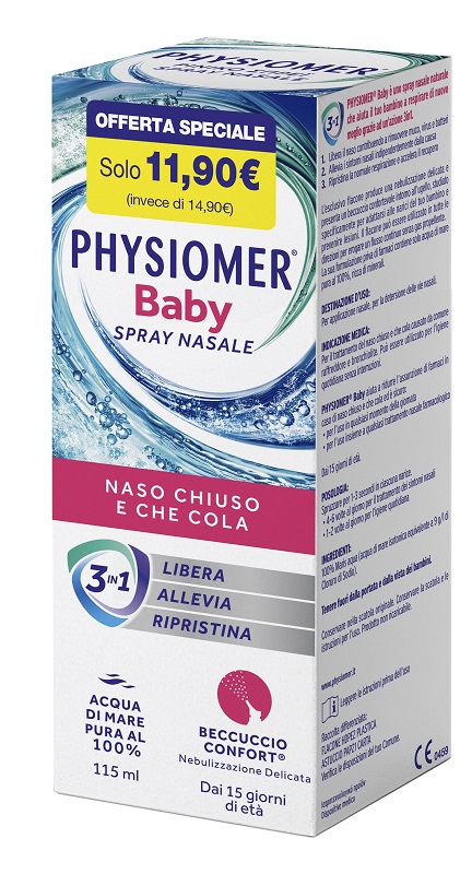 SPRAY NASALE PHYSIOMER BABY 115 ML TAGLIO PREZZO - Farmastop