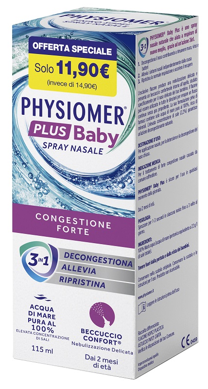 SPRAY NASALE PHYSIOMER PLUS BABY 115 ML TAGLIO PREZZO - Farmastop