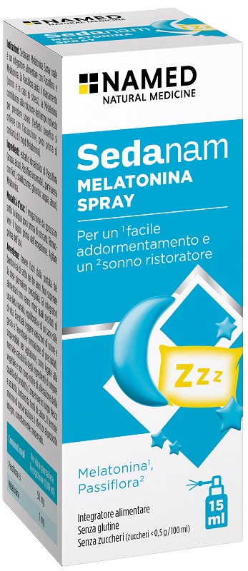 SEDANAM MELATONINA SPRAY 15 ML SENZA ZUCCHERI SENZA GLUTINE - Farmastop